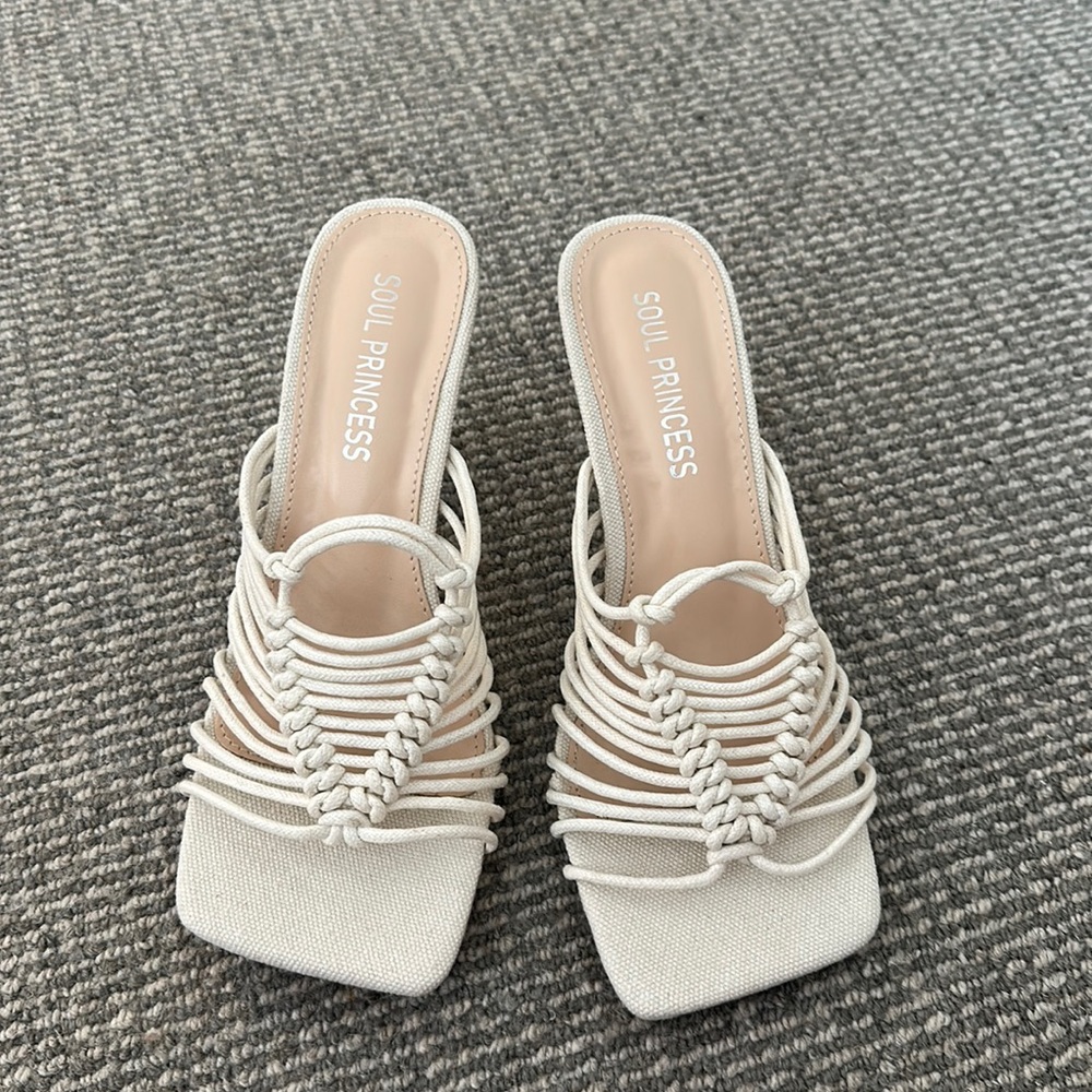 White sandals